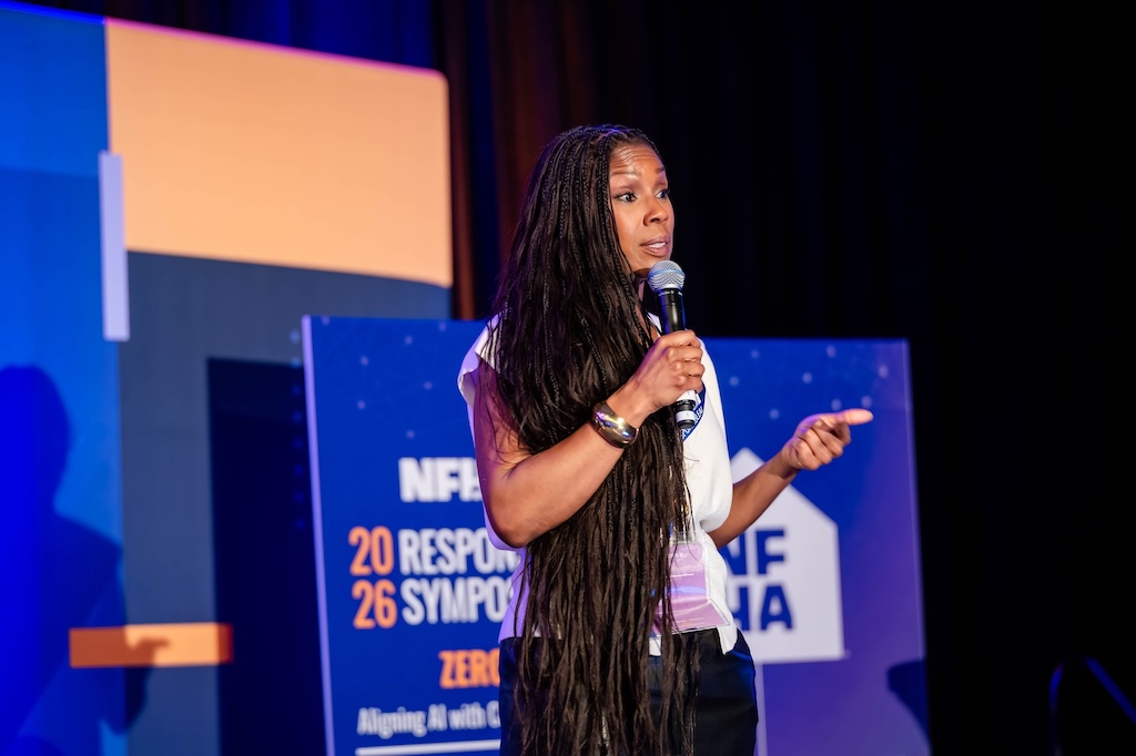 A presenter speaking to the Pairgap community